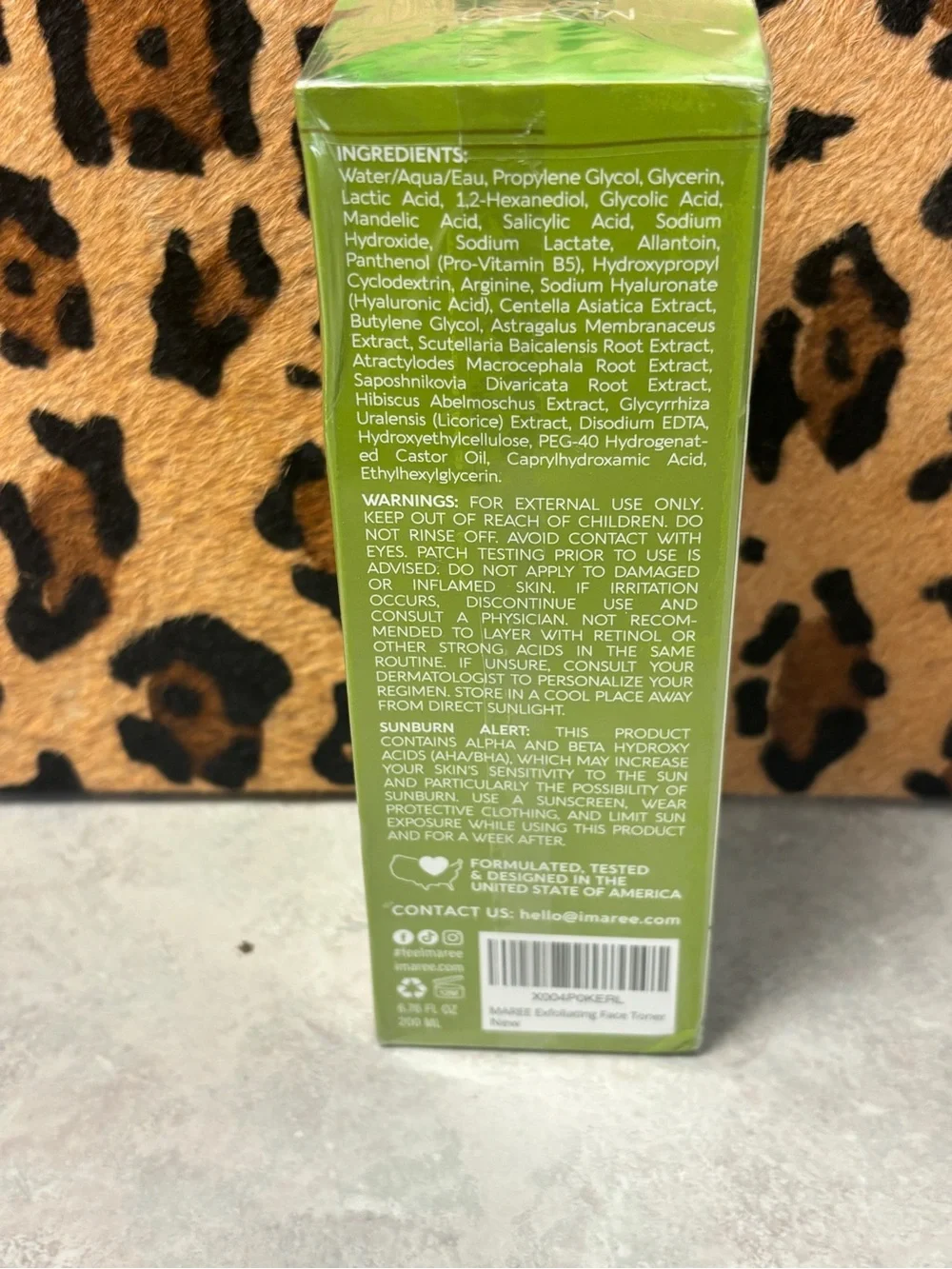 MARÉE 4-in-1 Exfoliating Face Toner 6.76 oz Sealed Glycolic Lactic Salicylic Aci